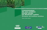 Lineamientos de una política social verde en América Latina Síntesis de política pública