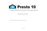 Manual Programa PRESTO 10 Mediciones y Presupuestos de Obras