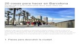 Guía de Barcelona-20 Cosas Para Hacer en La Ciudad