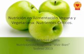 Nutrición en Alimentación Vegana y Vegetariana