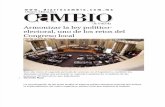 04-06-2014 Diario Matutino Cambio de Puebla - Armonizar la ley político-electoral, uno de los retos del Congreso local.