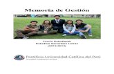 Memoria de Gestión - Tercio Estudiantil de Estudios Generales Letras (2013-2014)