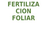Fertilizacion foliar