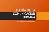 TEORÍA DE LA COMUNICACIÓN HUMANA