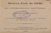 Guerra Civil de Chile. Su apreciación histórica. Artículos publicados en la prensa de Buenos Aires. (1891)