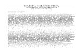 Carta Filosófica Del Cosmopolita - Miguel de Sendivogius