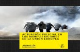 Informe Amnistía Internacional: Actuación policial en las manifestaciones en la Unión Europea
