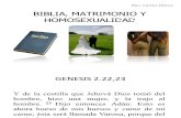 BIBLIA MATRIMONIO HOMOSEXUALIDAD