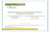 PROCESOS PARTICIPATIVOS A NIVEL LOCAL - LOCAL PARTICIPATORY PROCESSES (spanish) - PARTE-HARTZE PROZESUAK UDALETAN (espainieraz)