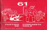 Boletín del Exterior Partido Comunista de Chile Nº61