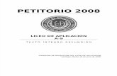 PETITORIO LICEO DE APLICACIÓN 2008