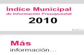 Indice Mpal Info Presupuestal 2010