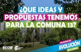 Sintesis de Ideas y Propuestas para #EVOLUCIONAR la Comuna 13!