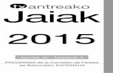 Txantreako jaiak programa 2015