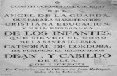 1771 Constituciones del Colegio del Ángel de la Guarda (Córdoba)