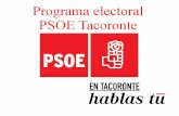 Programa de Gobierno 2015 PSOE Tacoronte