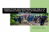 Efectos económicos de las migraciones en Guatemala 2010-2014