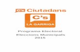C's - Programa electoral municipals 2015