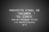 Adrián Delgado Villa, proyecto final de Volumen "El Circo"