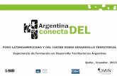 Experiencia de formación en desarrollo territorial en Argentina