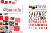 Balance de Gestión Revolución en Desarrollo 2013-2014