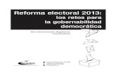 Alfa González, Reforma Electoral 2013 los Retos para la Gobernabilidad Democrática