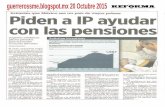 Piden a IP ayudar con las pensiones