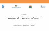 Presentacion PNUD en Sacaba 20 octubre - Desarrollo de Capacidades Locales y Desarrollo Productivo