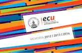 Memoria 2012 - Espacio Cultural Universitario (ECU)