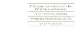 programación departamento matemáticas 2014 2015
