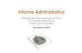 Informe administrativo | Presidente de la UPR