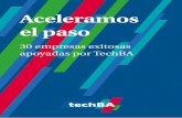 Aceleramos el paso. 30 empresas apoyadas por TechBA