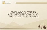 PROGRAMAS ESPECIALES ELECCIONES 2016 - Informe Alianzas y Candidaturas