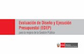 Evaluación de Diseño y Ejecución Presupuestal EDEP