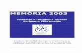 Memòria anual 2003