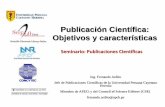 1 Publicacion Cientifica Objetivos y caracteristicas