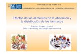 Alimentos y absorción y distribución de medicamentos C6