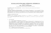 Seismic Code Evaluation Form - El Salvador