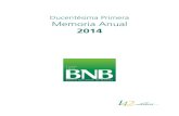Memoria BNB 2014