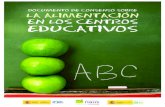 Documento de consenso sobre la alimentación en centros educativos