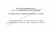 PATERNIDAD LA CONTESTACIÓN Paquete Informativo #19 ...