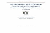 Reglamento del Régimen Académico Estudiantil