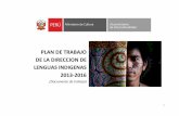 plan de trabajo de la direccion de lenguas indigenas 2013-2016