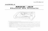 Manual de Usuario MDX-40A
