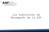 Auditorías de desempeño de la ASF