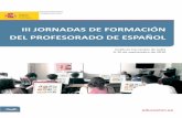 III JORNADAS DE FORMACIÓN DEL PROFESORADO DE ESPAÑOL