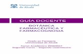 BOTÁNICA FARMACÉUTICA Y FARMACOGNOSIA