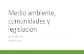 Medio ambiente, comunidades y legislación ambiental en Colombia.