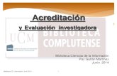 Acreditación y evaluación investigadora