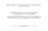 balance de gestión integral año 2015 ministerio de economía ...